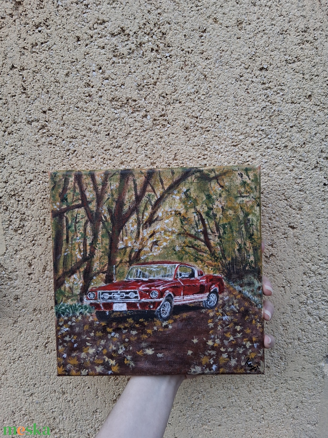 Mustang - művészet - festmény - akril - Meska.hu