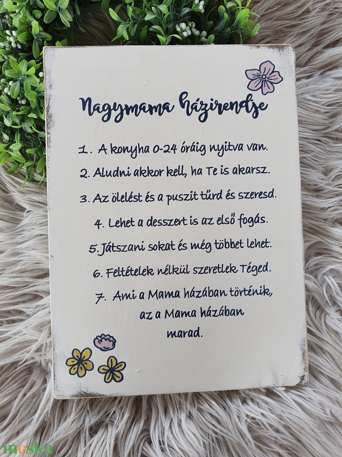Festett fatábla Anyák napjára - otthon & életmód - dekoráció - fali és függő dekoráció - falra akasztható dekor - Meska.hu