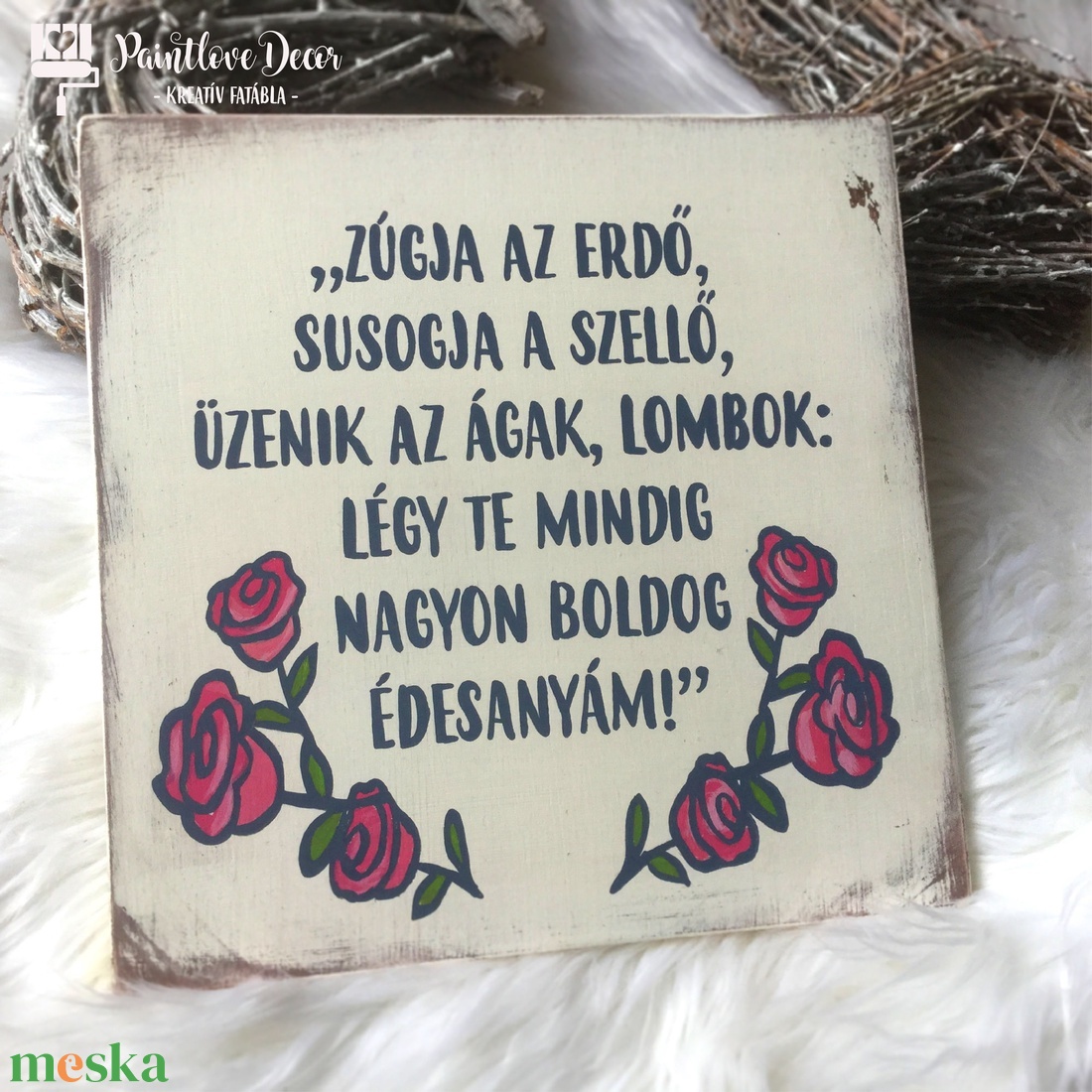 Festett fatábla Anyák napjára - otthon & életmód - dekoráció - fali és függő dekoráció - falra akasztható dekor - Meska.hu Festett fatábla Anyák napjára - otthon & életmód - dekoráció - fali és függő dekoráció - falra akasztható dekor - Meska.hu