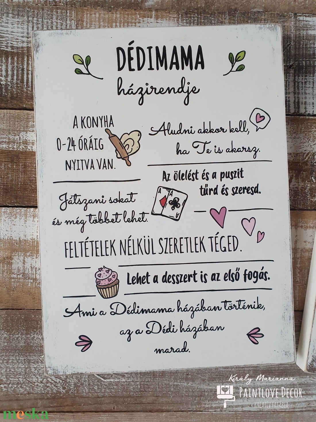 Nagymama és Nagypapa házirendje - otthon & életmód - dekoráció - fali és függő dekoráció - falra akasztható dekor - Meska.hu Nagymama és Nagypapa házirendje - otthon & életmód - dekoráció - fali és függő dekoráció - falra akasztható dekor - Meska.hu