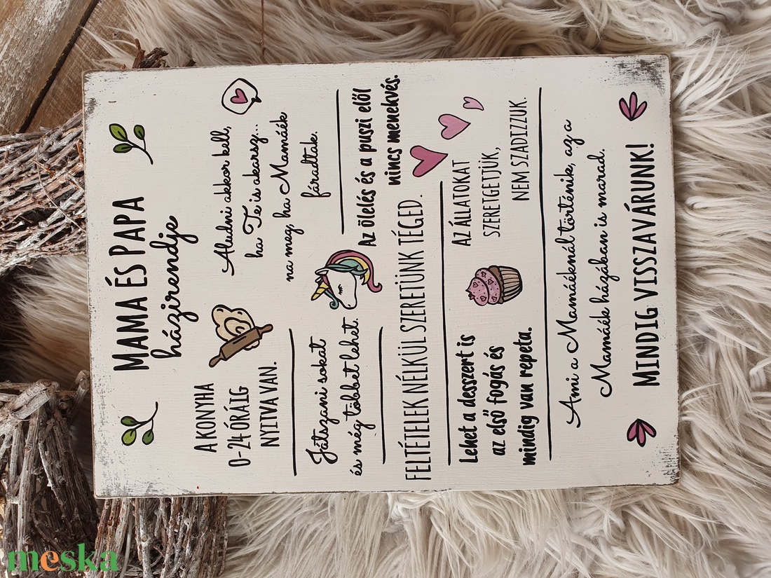 Nagymama és Nagypapa házirendje - otthon & életmód - dekoráció - fali és függő dekoráció - falra akasztható dekor - Meska.hu Nagymama és Nagypapa házirendje - otthon & életmód - dekoráció - fali és függő dekoráció - falra akasztható dekor - Meska.hu