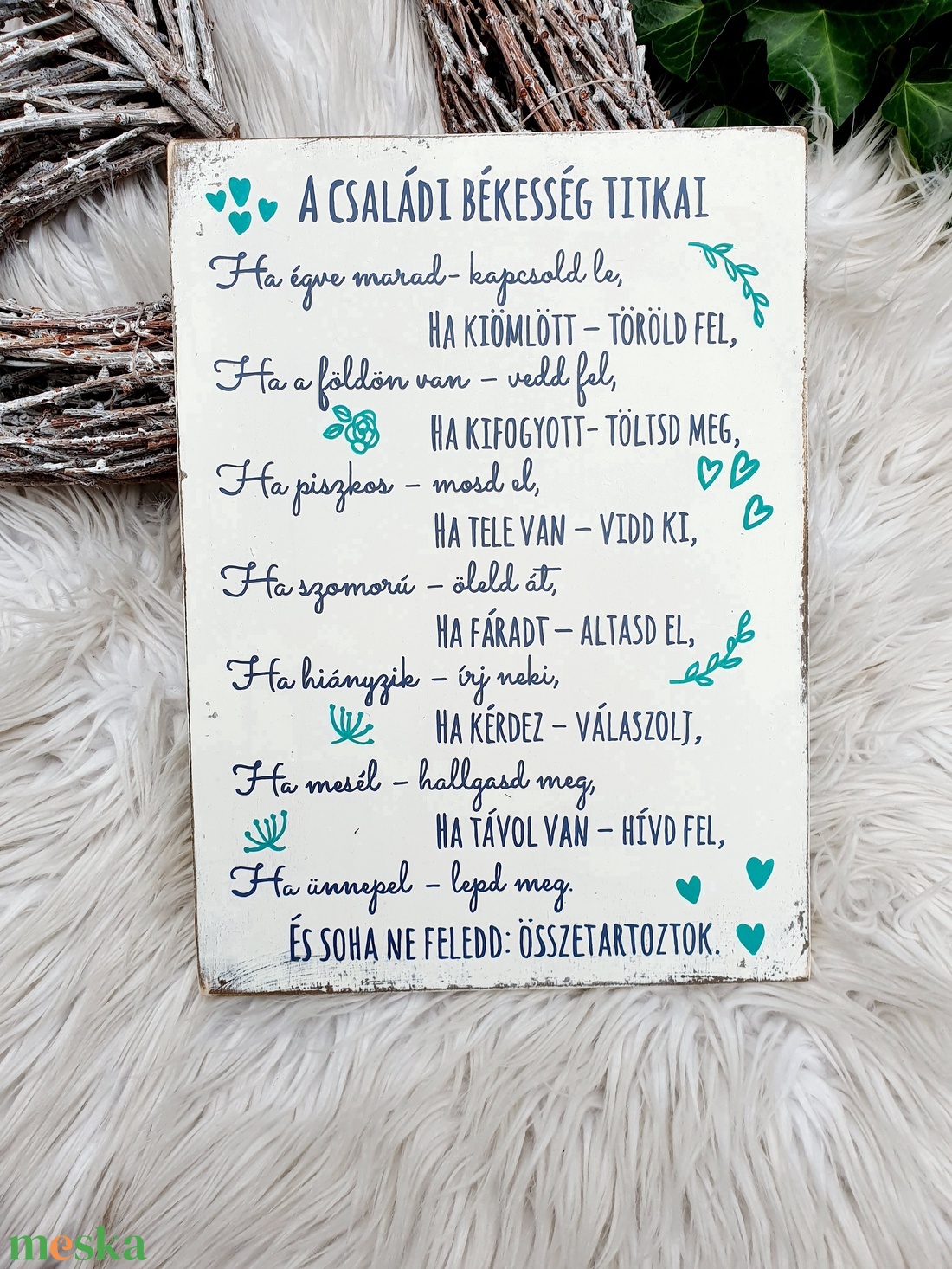 A családi békesség titkai festett fatábla - otthon & életmód - dekoráció - fali és függő dekoráció - falra akasztható dekor - Meska.hu A családi békesség titkai festett fatábla - otthon & életmód - dekoráció - fali és függő dekoráció - falra akasztható dekor - Meska.hu