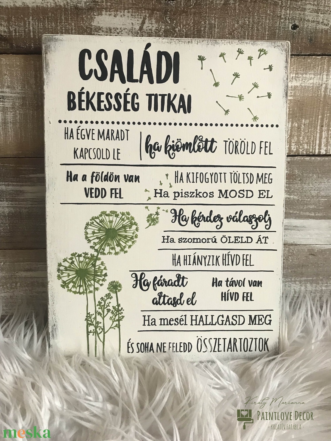 A családi békesség titkai festett fatábla - otthon & életmód - dekoráció - fali és függő dekoráció - falra akasztható dekor - Meska.hu A családi békesség titkai festett fatábla - otthon & életmód - dekoráció - fali és függő dekoráció - falra akasztható dekor - Meska.hu