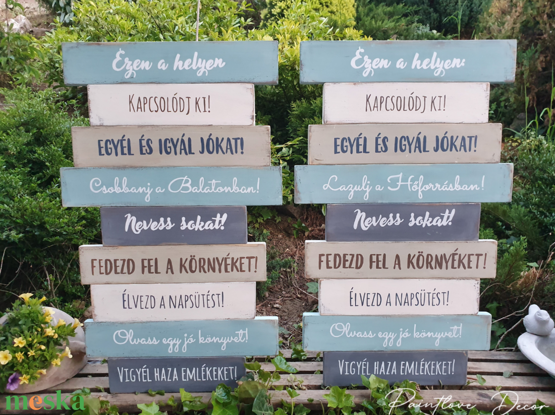 Deszkatábla nyaralóba, teraszra - otthon & életmód - dekoráció - kép & falikép - táblakép - Meska.hu