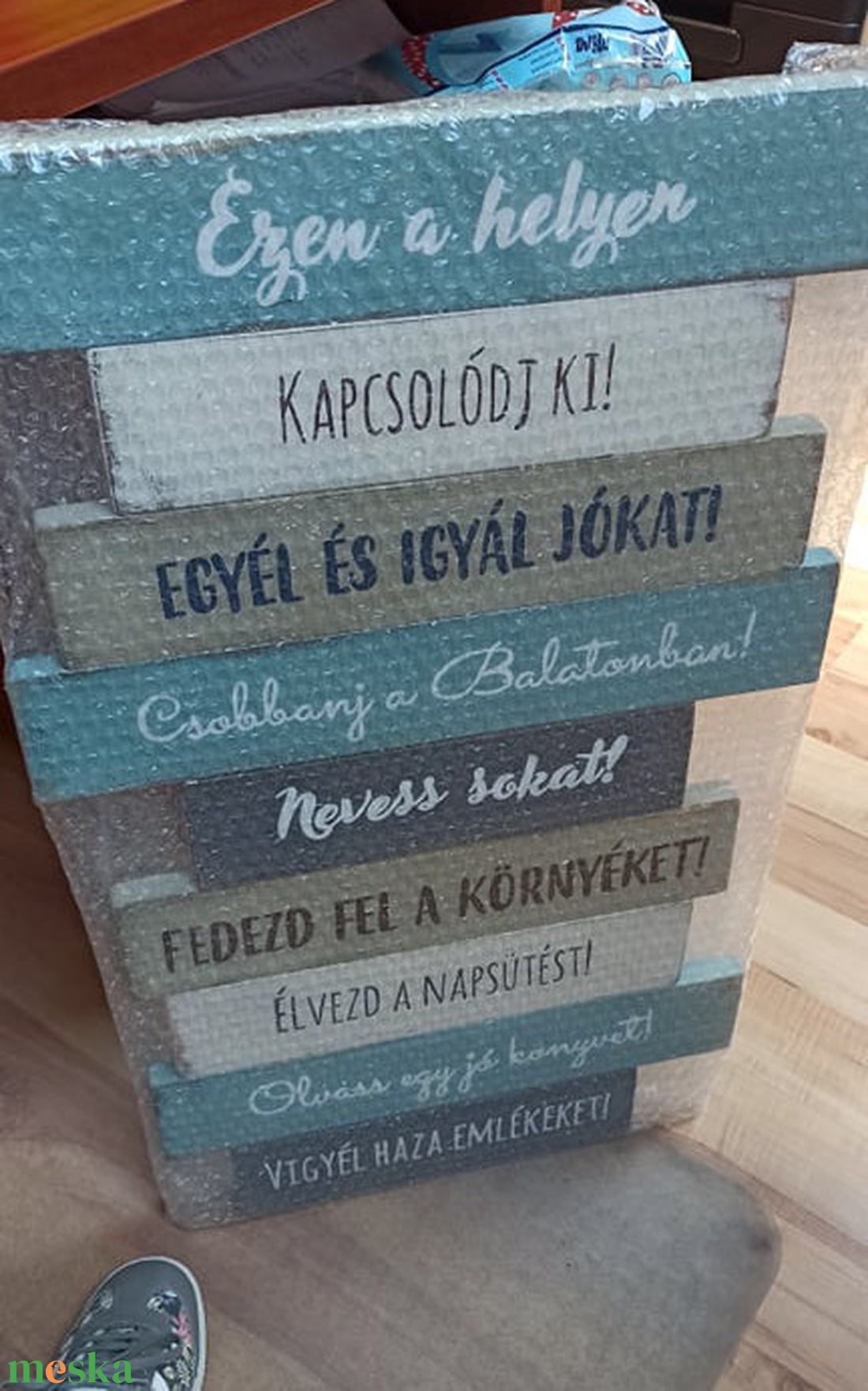 Deszkatábla nyaralóba, teraszra - otthon & életmód - dekoráció - kép & falikép - táblakép - Meska.hu