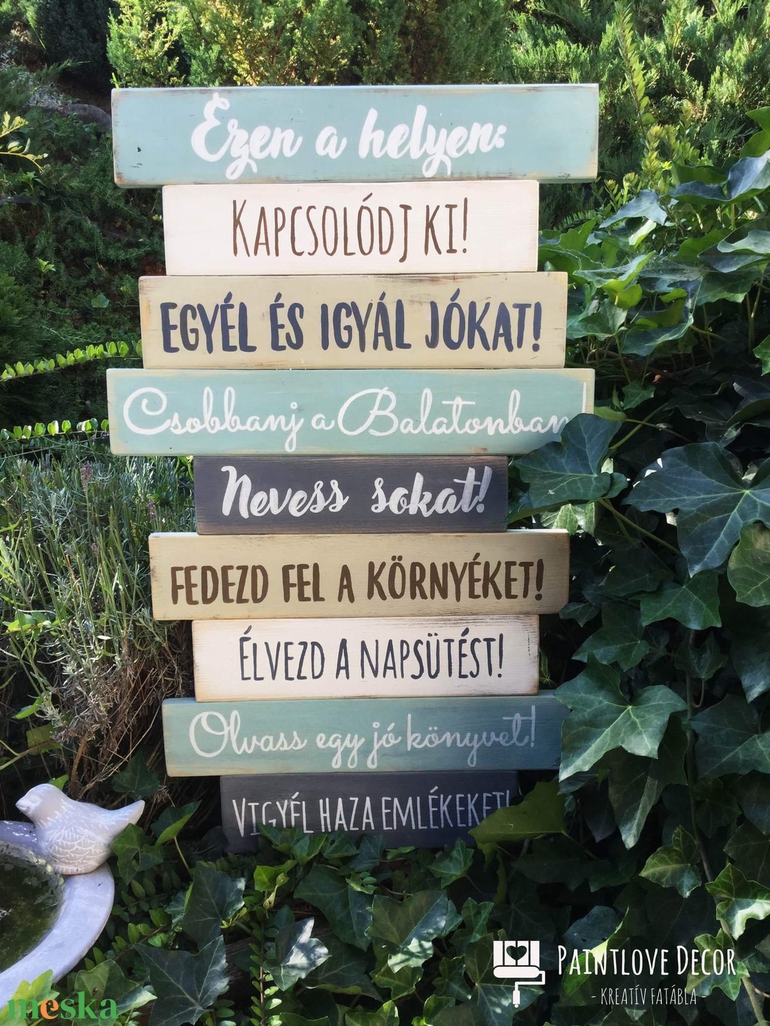 Deszkatábla nyaralóba, teraszra - otthon & életmód - dekoráció - kép & falikép - táblakép - Meska.hu