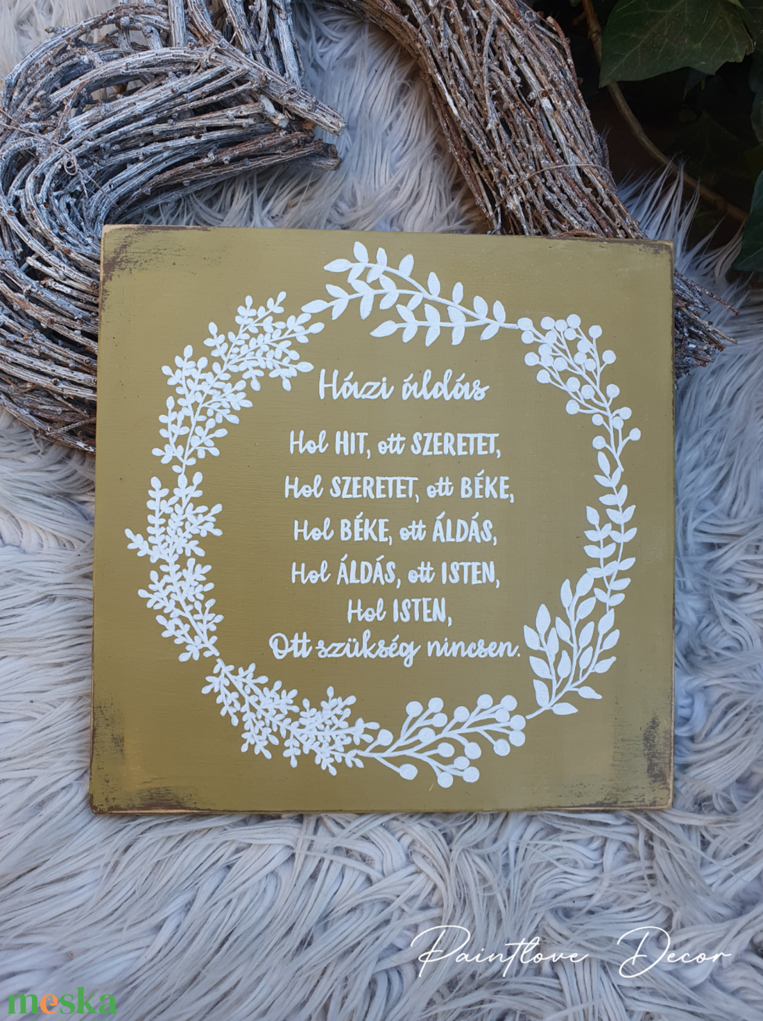 Házi áldás festett fatábla - otthon & életmód - dekoráció - fali és függő dekoráció - falra akasztható dekor - Meska.hu Házi áldás festett fatábla - otthon & életmód - dekoráció - fali és függő dekoráció - falra akasztható dekor - Meska.hu
