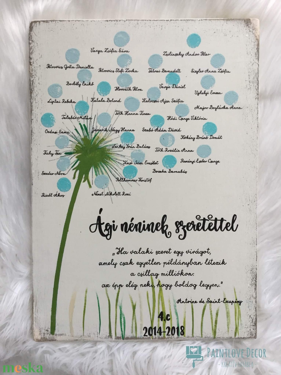 Pitypangos ballagási fatábla - otthon & életmód - dekoráció - fali és függő dekoráció - falra akasztható dekor - Meska.hu