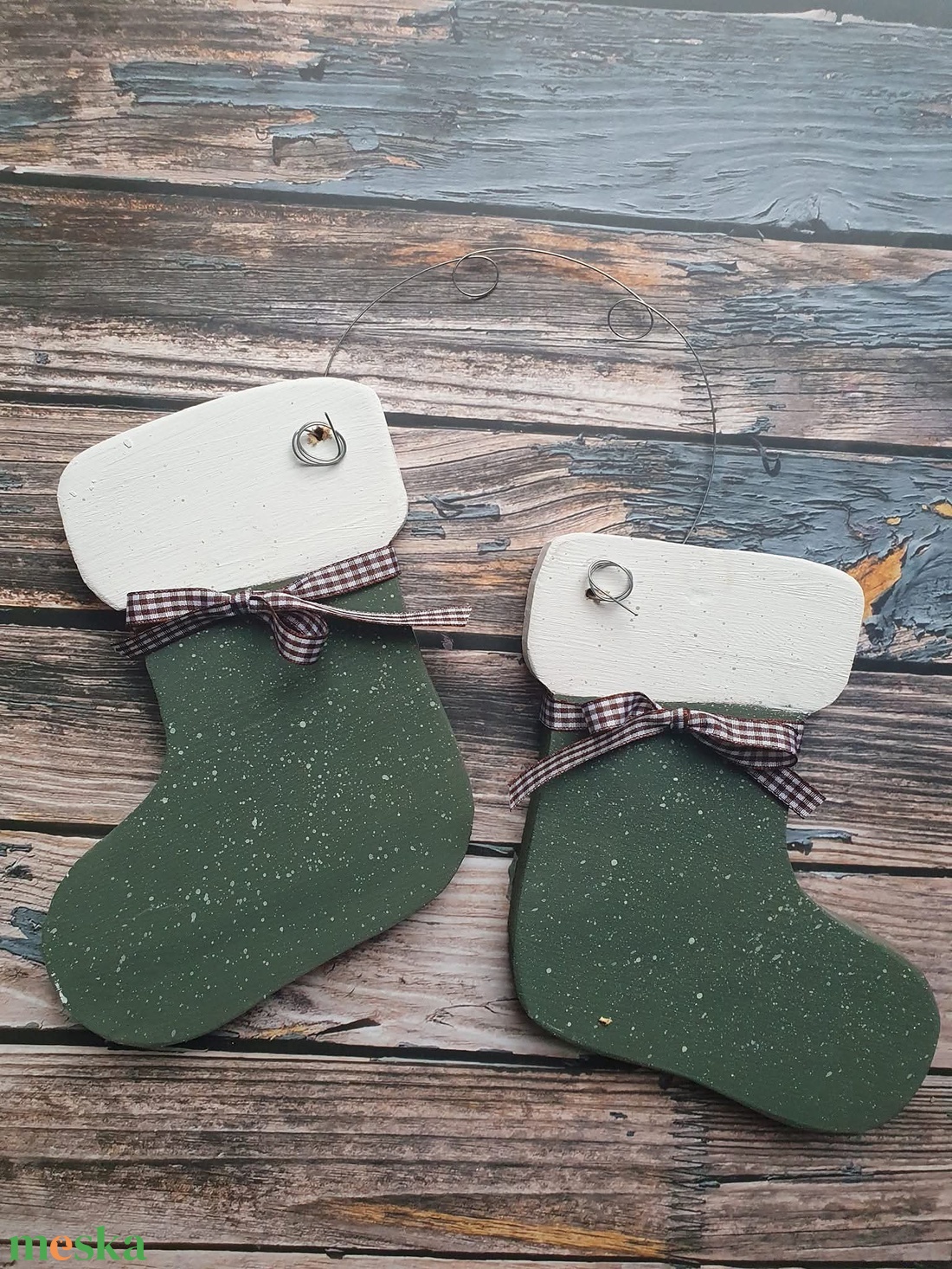 Névre szóló, festett karácsonyi facsizmák - otthon & életmód - dekoráció - fali és függő dekoráció - falra akasztható dekor - Meska.hu