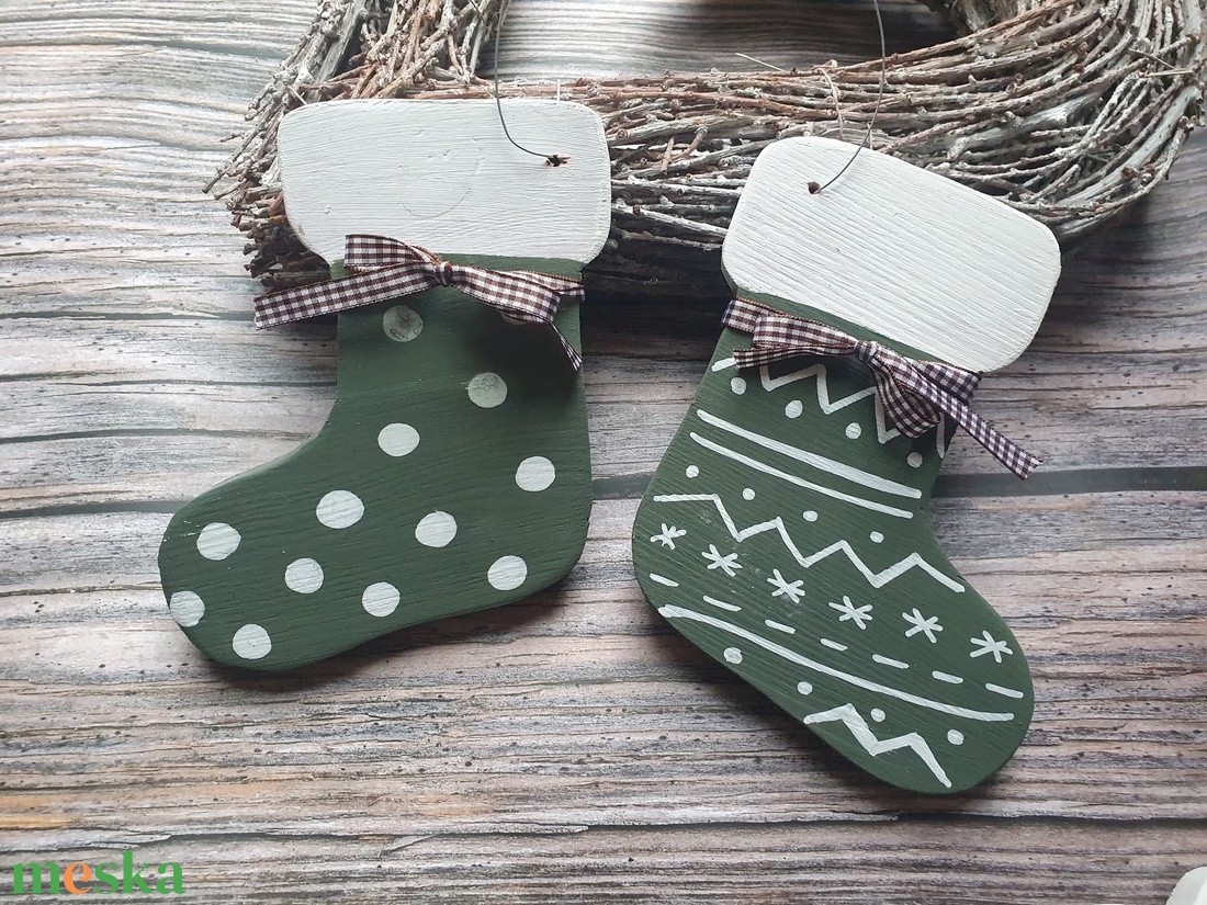 Névre szóló, festett karácsonyi facsizmák - otthon & életmód - dekoráció - fali és függő dekoráció - falra akasztható dekor - Meska.hu