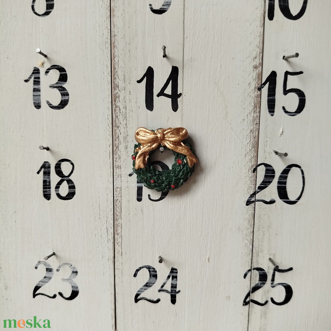 Adventi visszaszámláló fából  - otthon & életmód - dekoráció - fali és függő dekoráció - falra akasztható dekor - Meska.hu