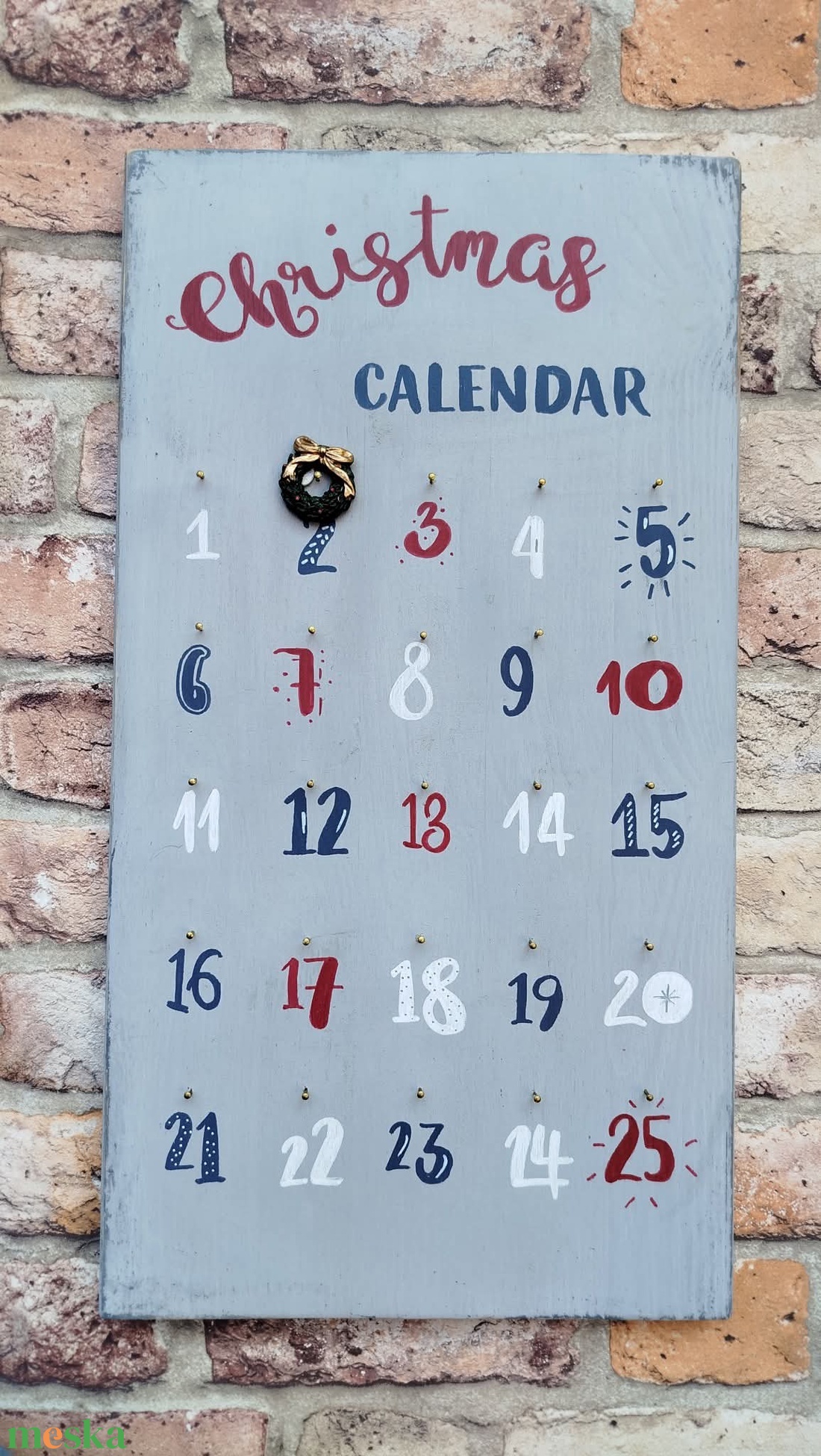 Adventi visszaszámláló fából  - otthon & életmód - dekoráció - fali és függő dekoráció - falra akasztható dekor - Meska.hu