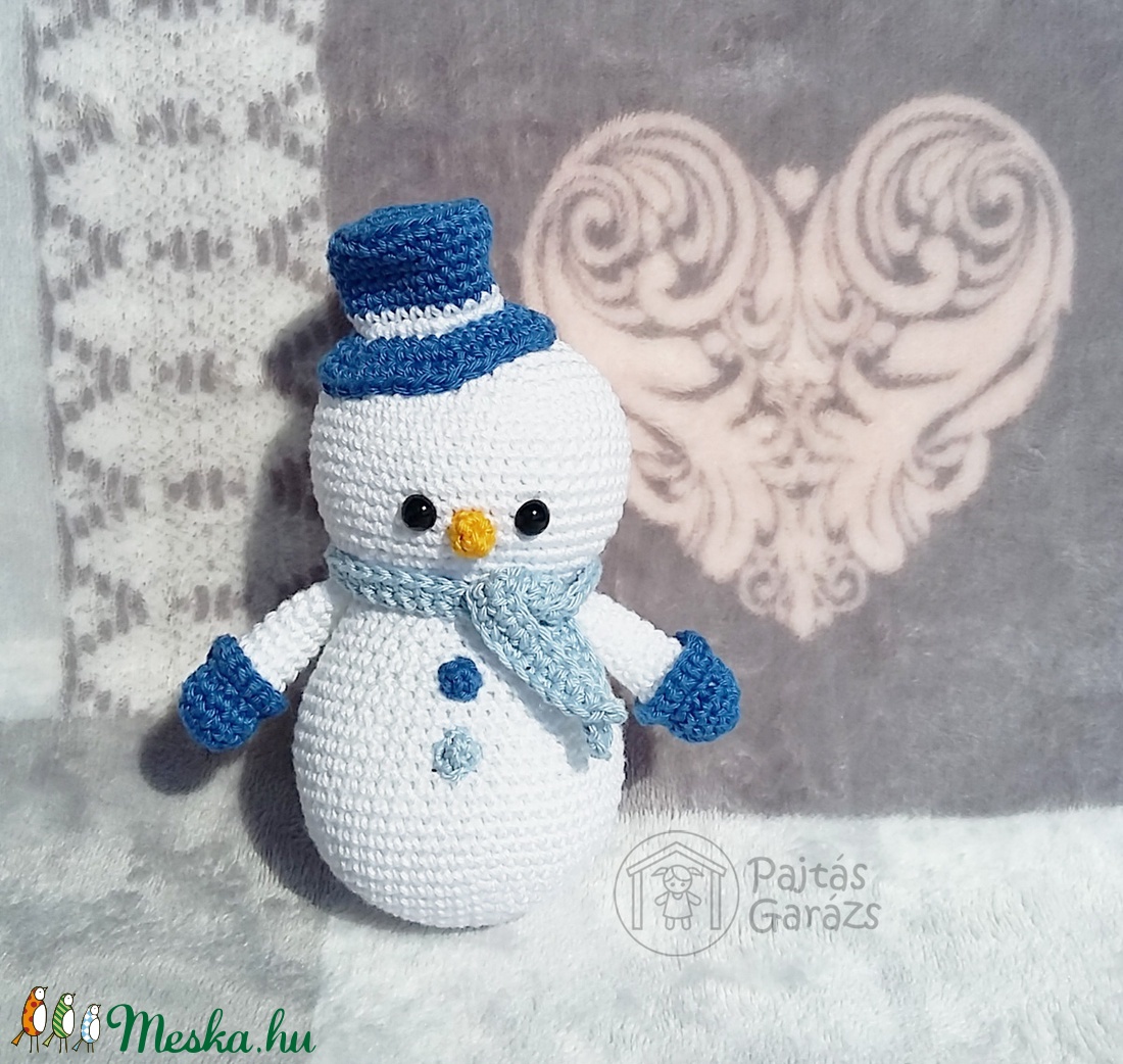 Horgolt hóember - játék & sport - plüssállat & játékfigura - más figura - Meska.hu