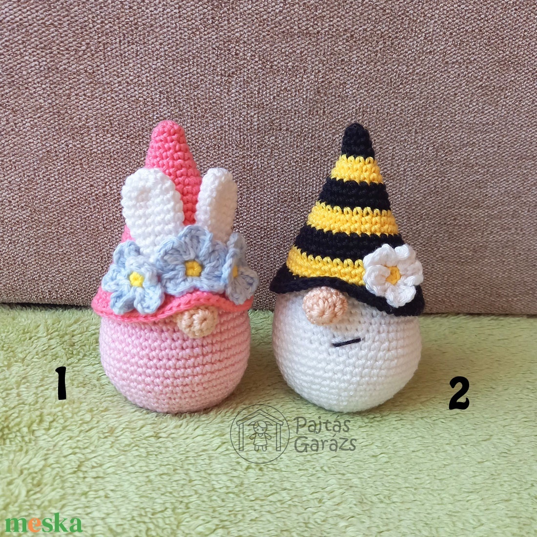 Horgolt tavaszi manó - otthon & életmód - dekoráció - dísztárgy - Meska.hu