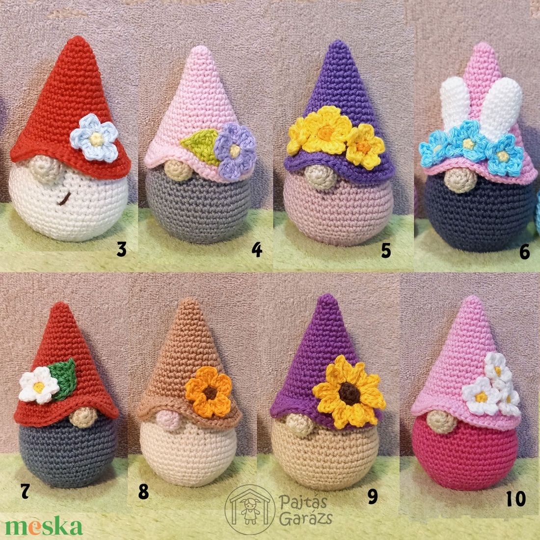 Horgolt tavaszi manó - otthon & életmód - dekoráció - dísztárgy - Meska.hu