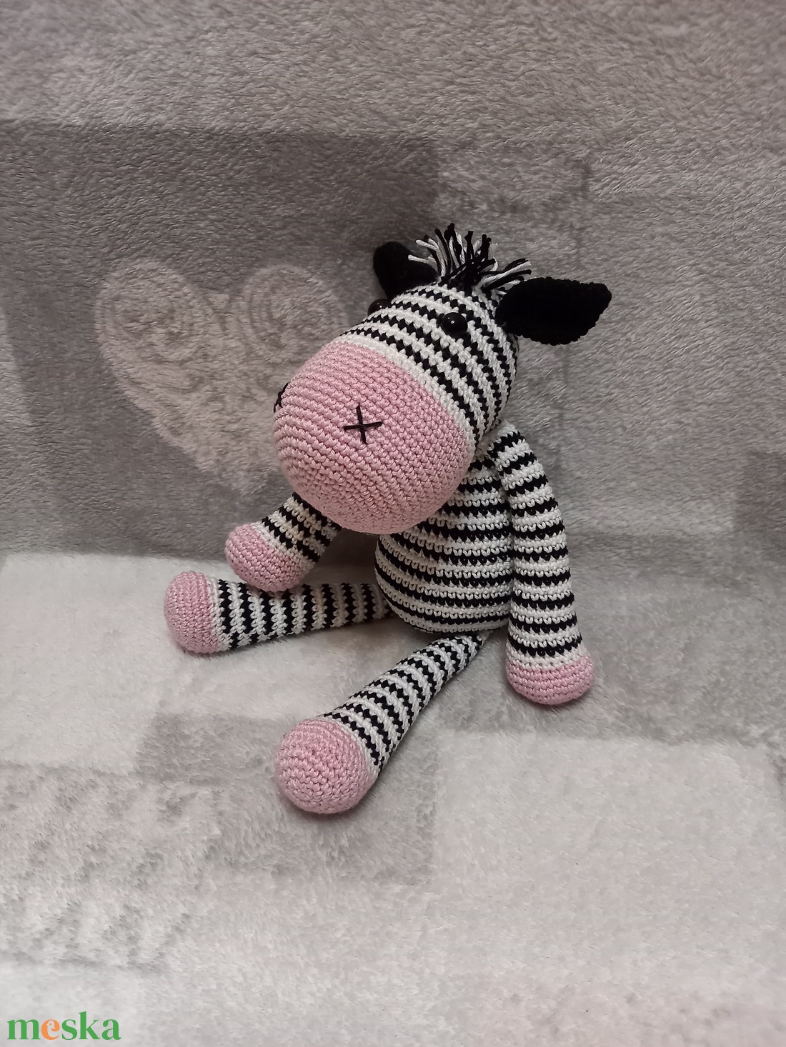 Zozó a horgolt zebra - játék & sport - plüssállat & játékfigura - más figura - Meska.hu