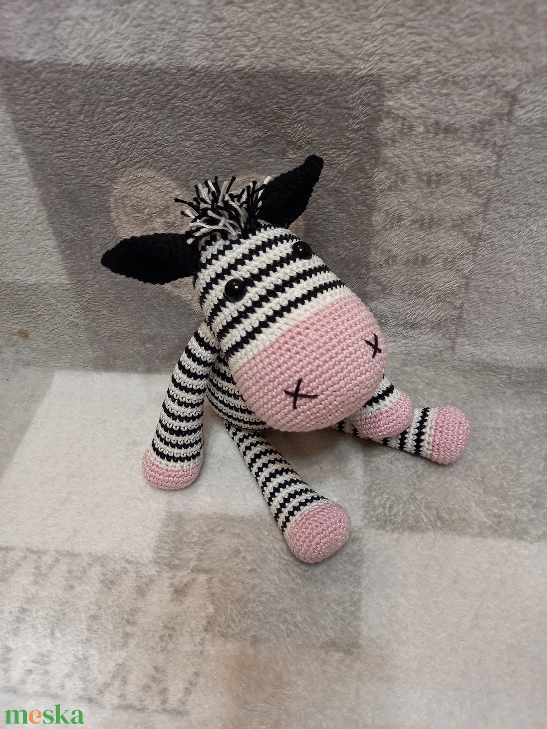 Zozó a horgolt zebra - játék & sport - plüssállat & játékfigura - más figura - Meska.hu