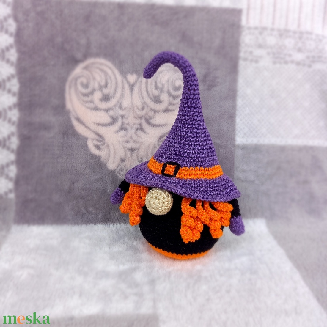 Horgolt boszi manó - otthon & életmód - dekoráció - halloween - halloweeni figurák - Meska.hu