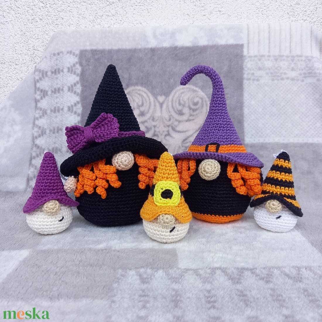 Horgolt masnis boszi manó - otthon & életmód - dekoráció - halloween - halloweeni figurák - Meska.hu