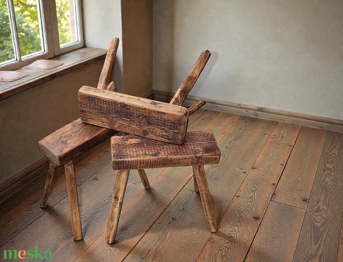 Népi fa kis szék sámli....tervezett reprodukció - otthon & életmód - bútor - szék & fotel - Meska.hu