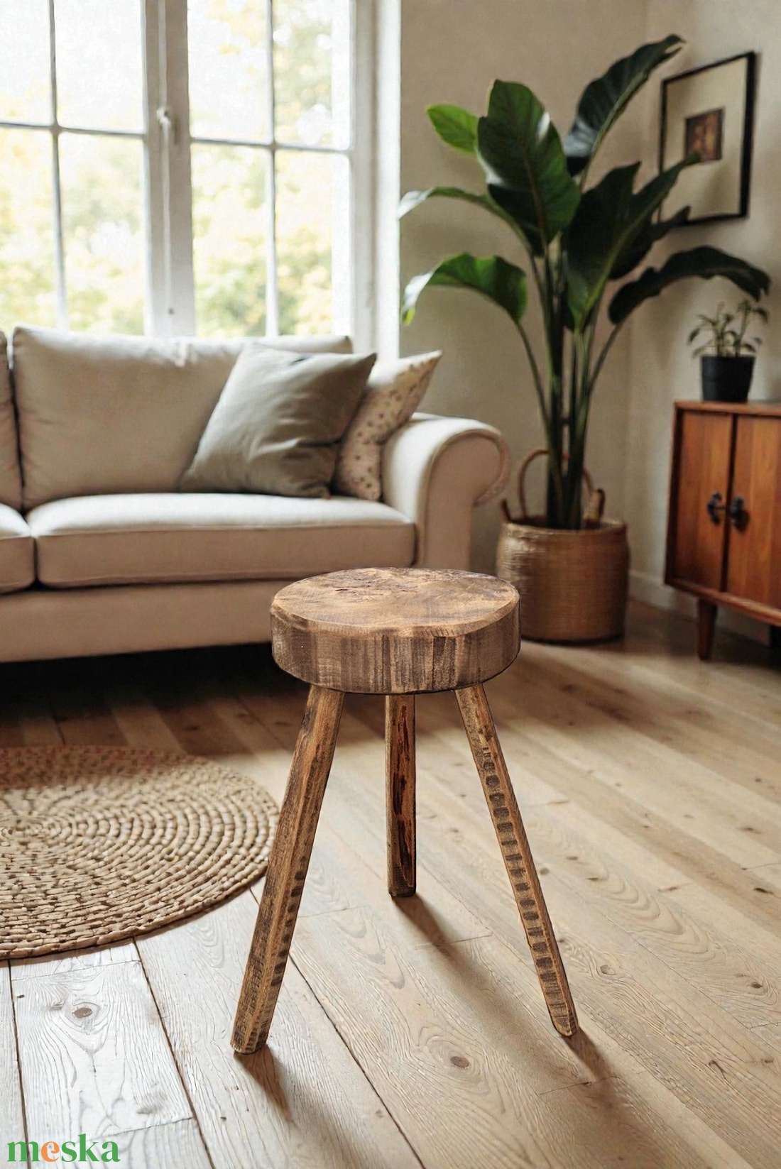 Népi kerek fa szék..- tervezett reprodukció - otthon & életmód - bútor - szék & fotel - Meska.hu