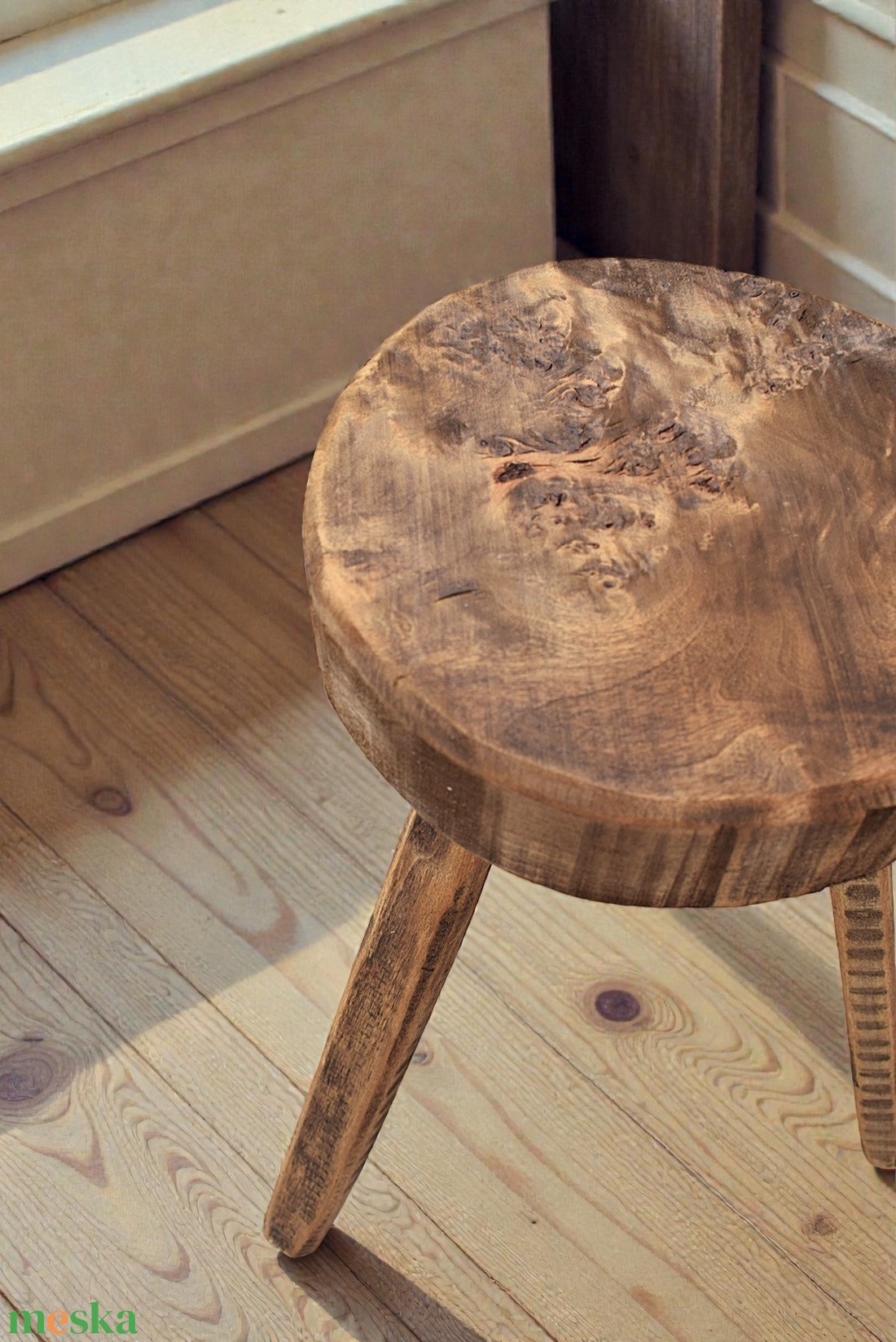 Népi kerek fa szék..- tervezett reprodukció - otthon & életmód - bútor - szék & fotel - Meska.hu