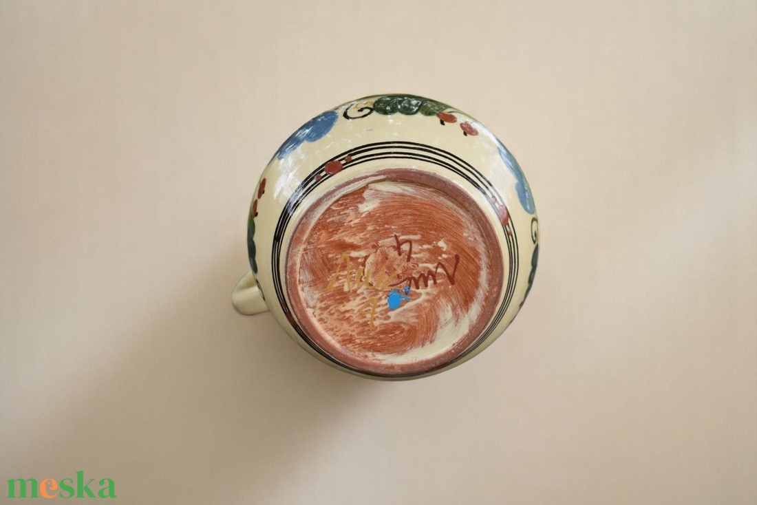 Vintage kerámia majolika kancsó... - otthon & életmód - konyhafelszerelés, tálalás - tálalás - üveg & kancsó - Meska.hu