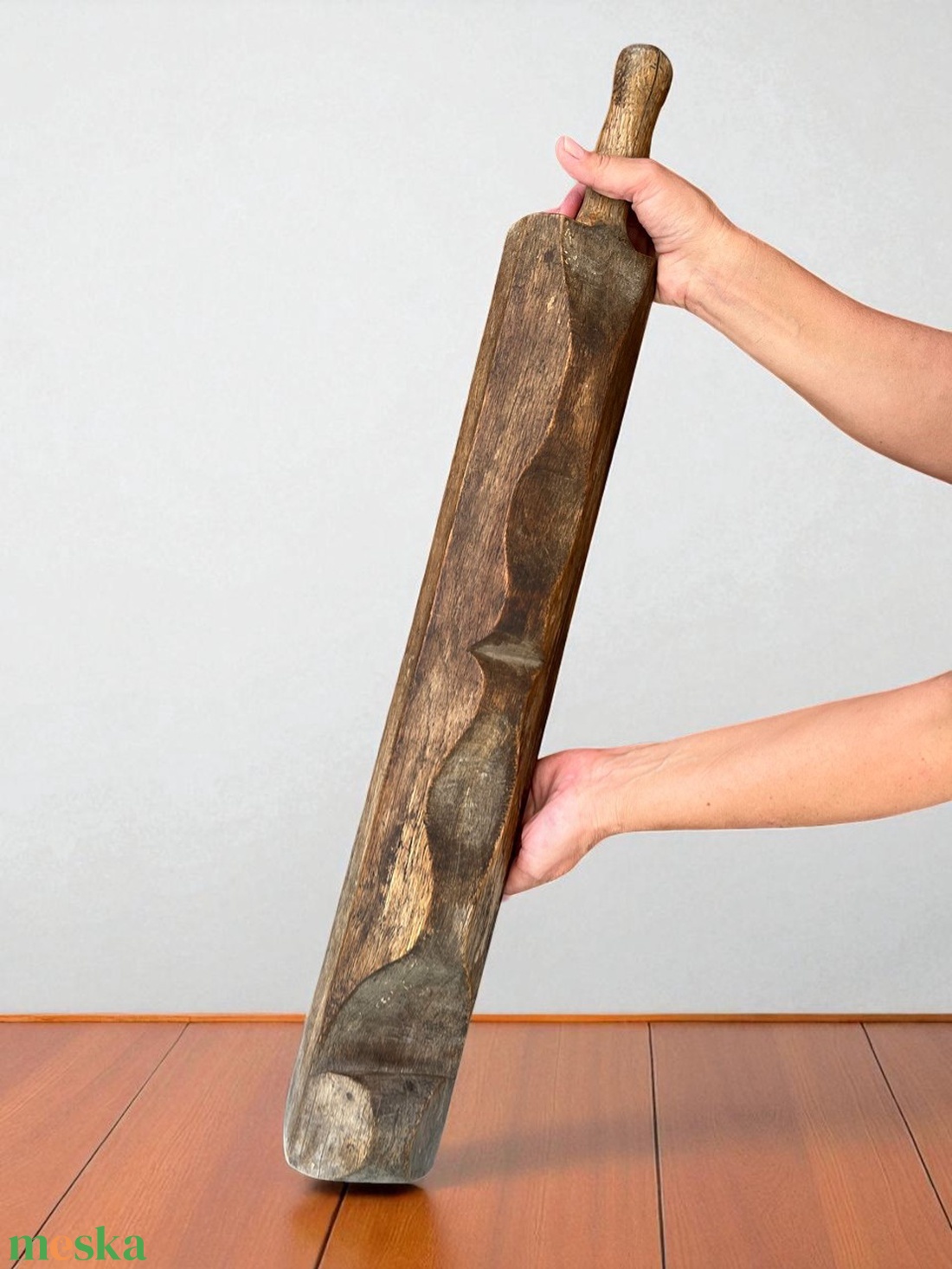 Antik fa mosófa, mángorló...parasztház dekoráció - otthon & életmód - dekoráció - dísztárgy - Meska.hu