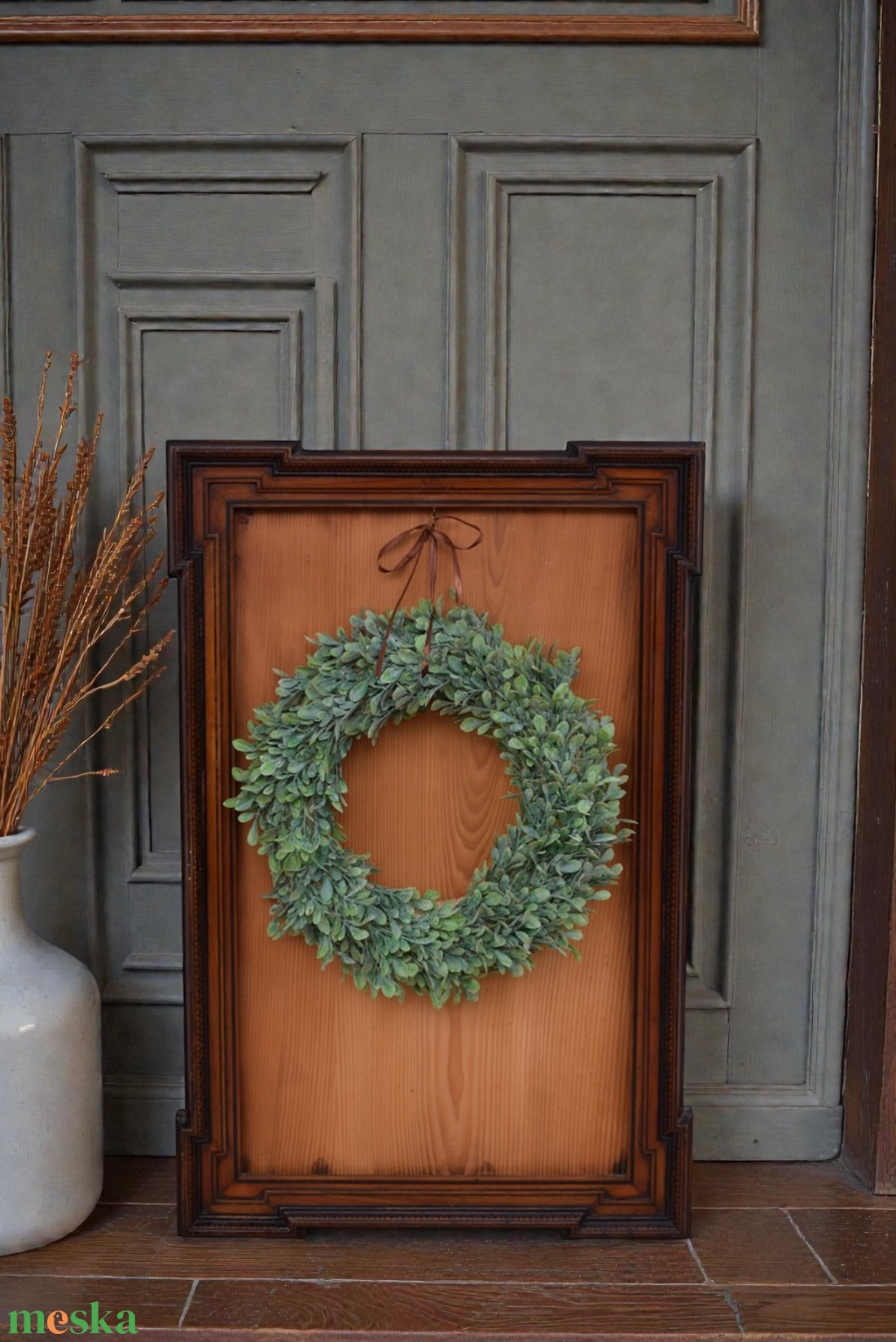 Antik tükör keret...koszorú akasztó - otthon & életmód - virágdekoráció - virágdíszek - dekor koszorúk, kopogtatók - Meska.hu