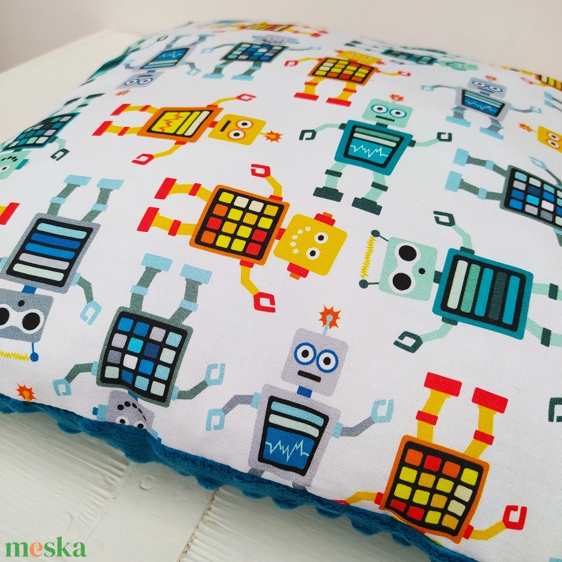 Robotos párna  - otthon & életmód - lakástextil - párna & párnahuzat - Meska.hu