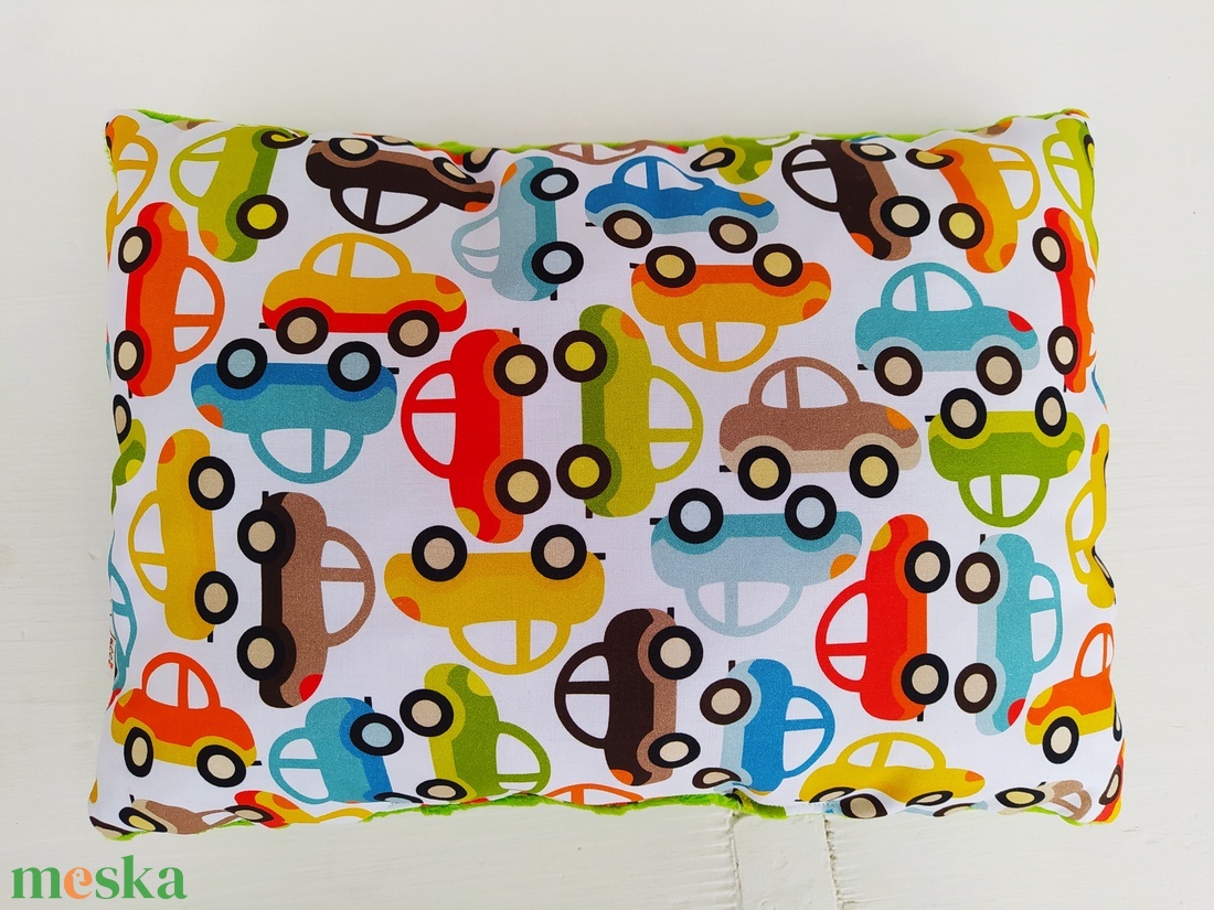 Autós párna  - baba - mama - babaszoba dekoráció - gyerek díszpárna - Meska.hu