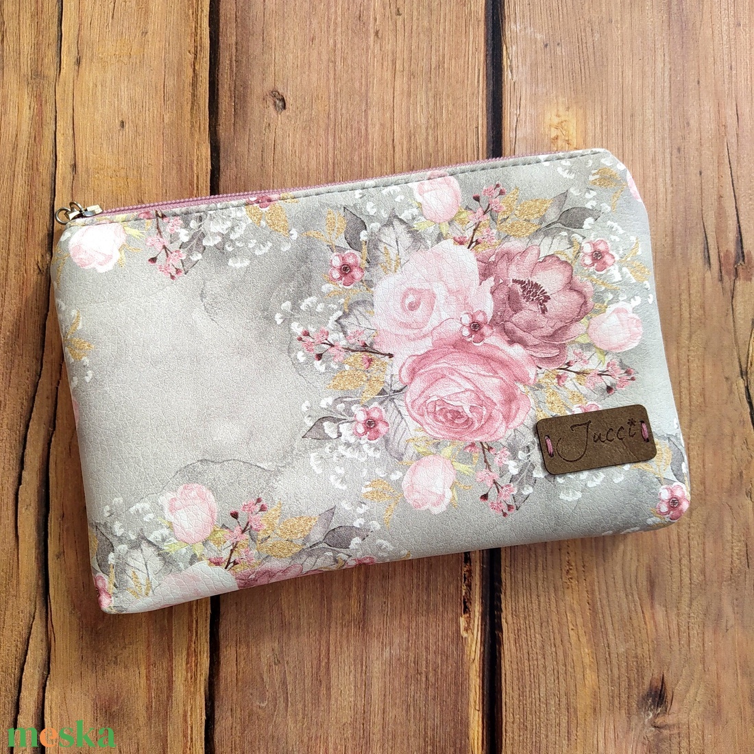 Virágos textilbőr neszesszer - táska & tok - neszesszer - Meska.hu