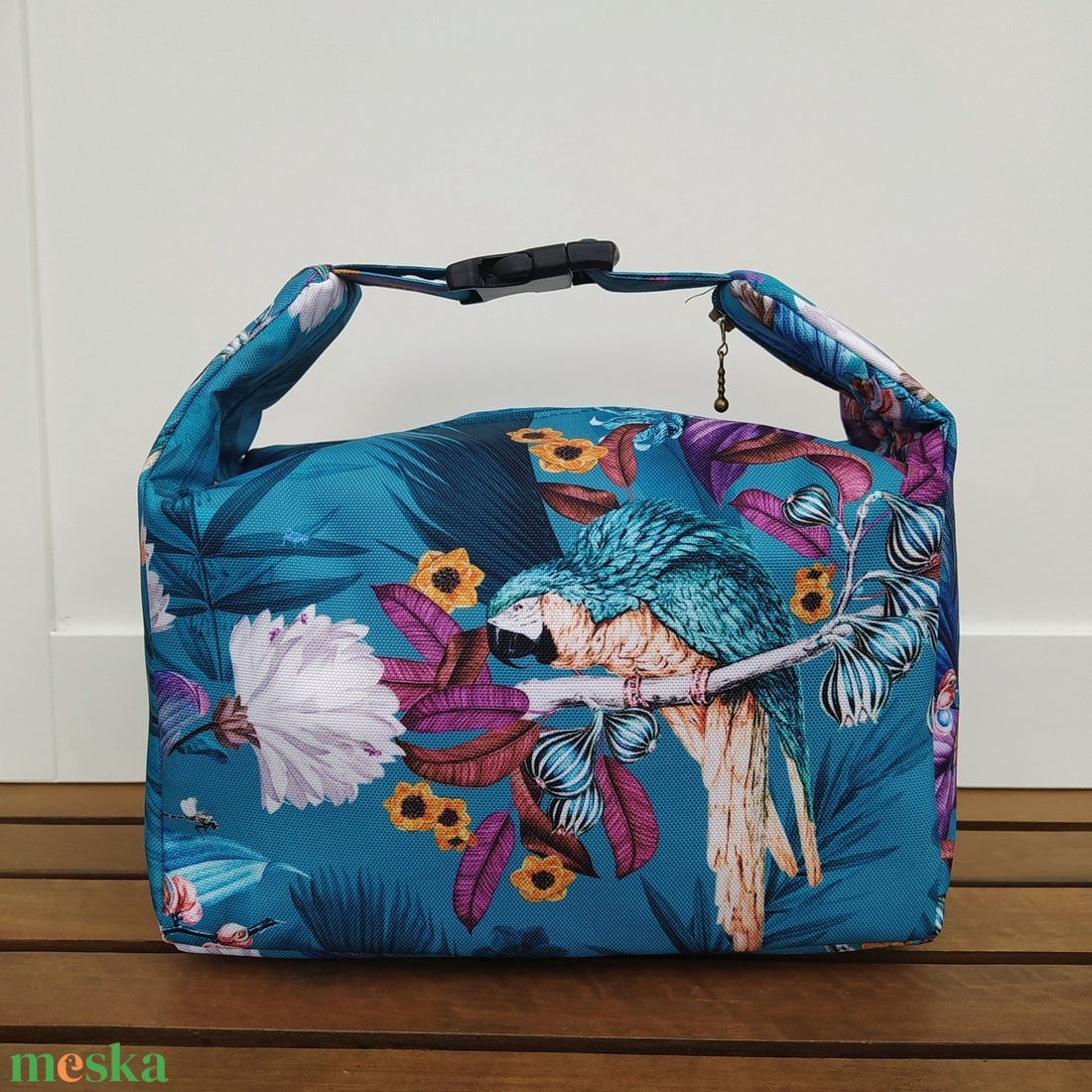 Türkiz madaras lunch bag - táska & tok - uzsonna- & ebéd tartó - ebéd tasak, doboz - Meska.hu Türkiz madaras lunch bag - táska & tok - uzsonna- & ebéd tartó - ebéd tasak, doboz - Meska.hu