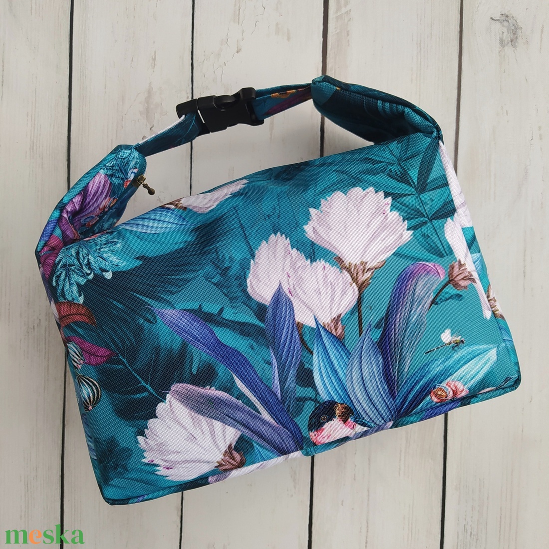 Türkiz madaras lunch bag - táska & tok - uzsonna- & ebéd tartó - ebéd tasak, doboz - Meska.hu Türkiz madaras lunch bag - táska & tok - uzsonna- & ebéd tartó - ebéd tasak, doboz - Meska.hu