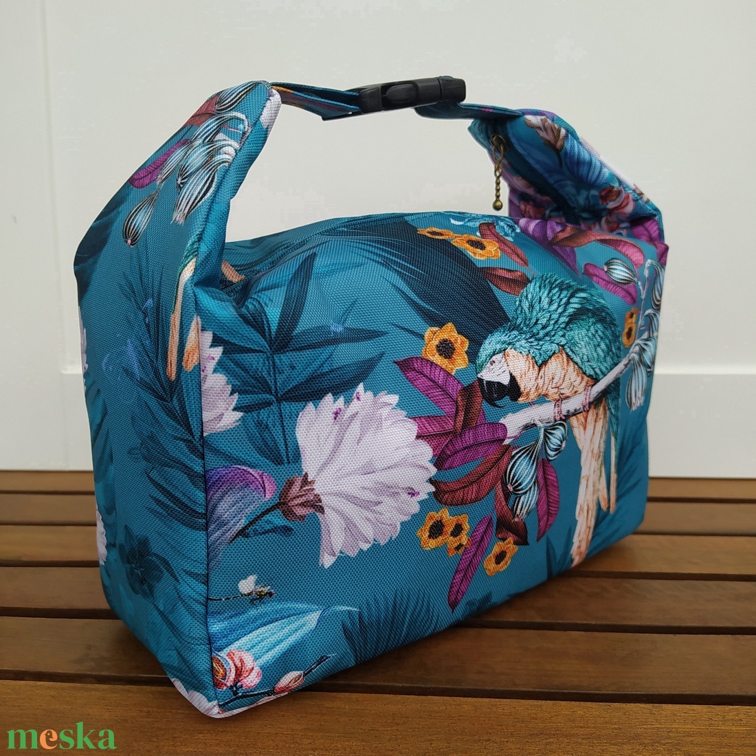 Türkiz madaras lunch bag - táska & tok - uzsonna- & ebéd tartó - ebéd tasak, doboz - Meska.hu Türkiz madaras lunch bag - táska & tok - uzsonna- & ebéd tartó - ebéd tasak, doboz - Meska.hu