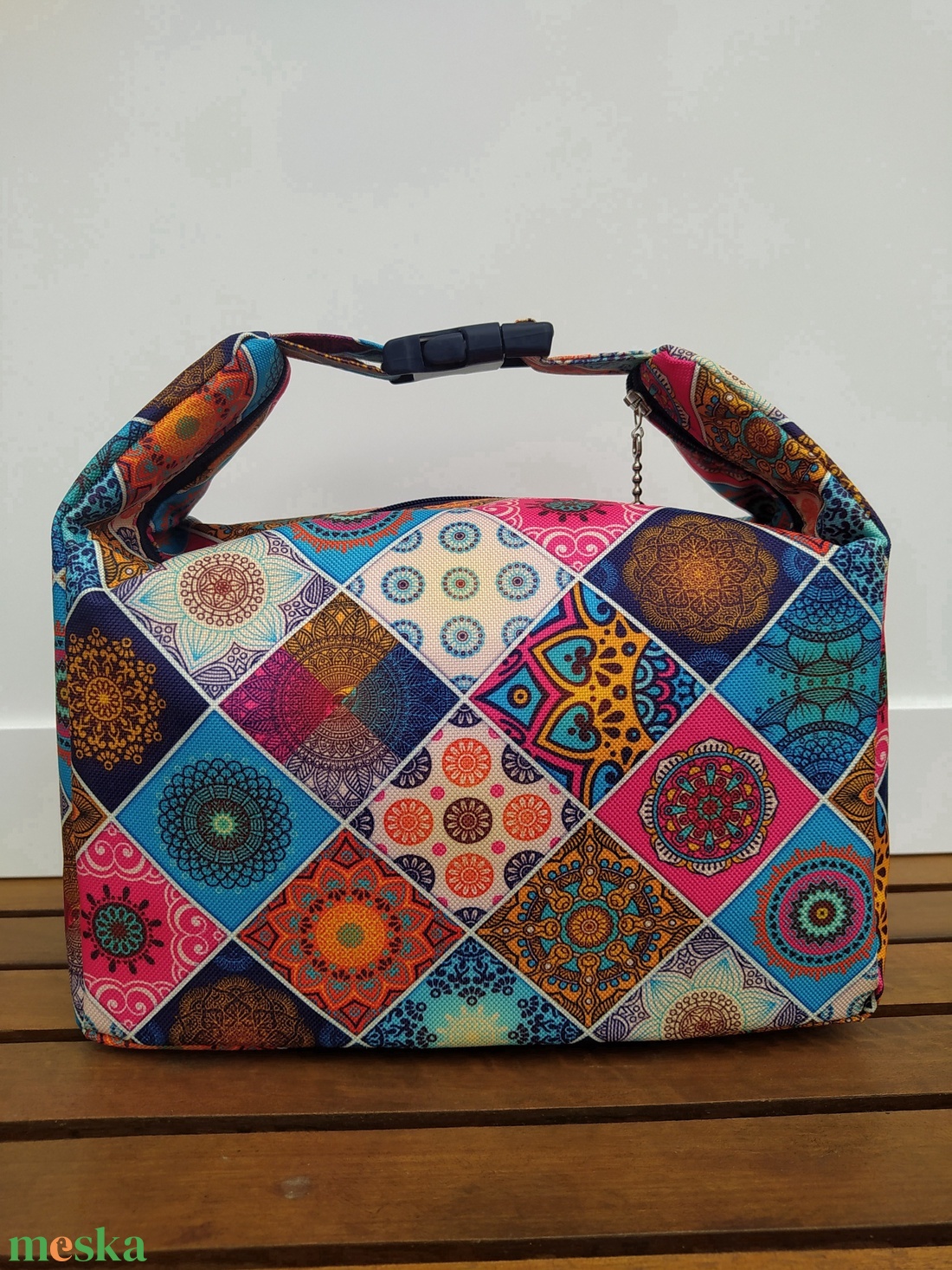 Csempemintás lunch bag - táska & tok - uzsonna- & ebéd tartó - ebéd tasak, doboz - Meska.hu