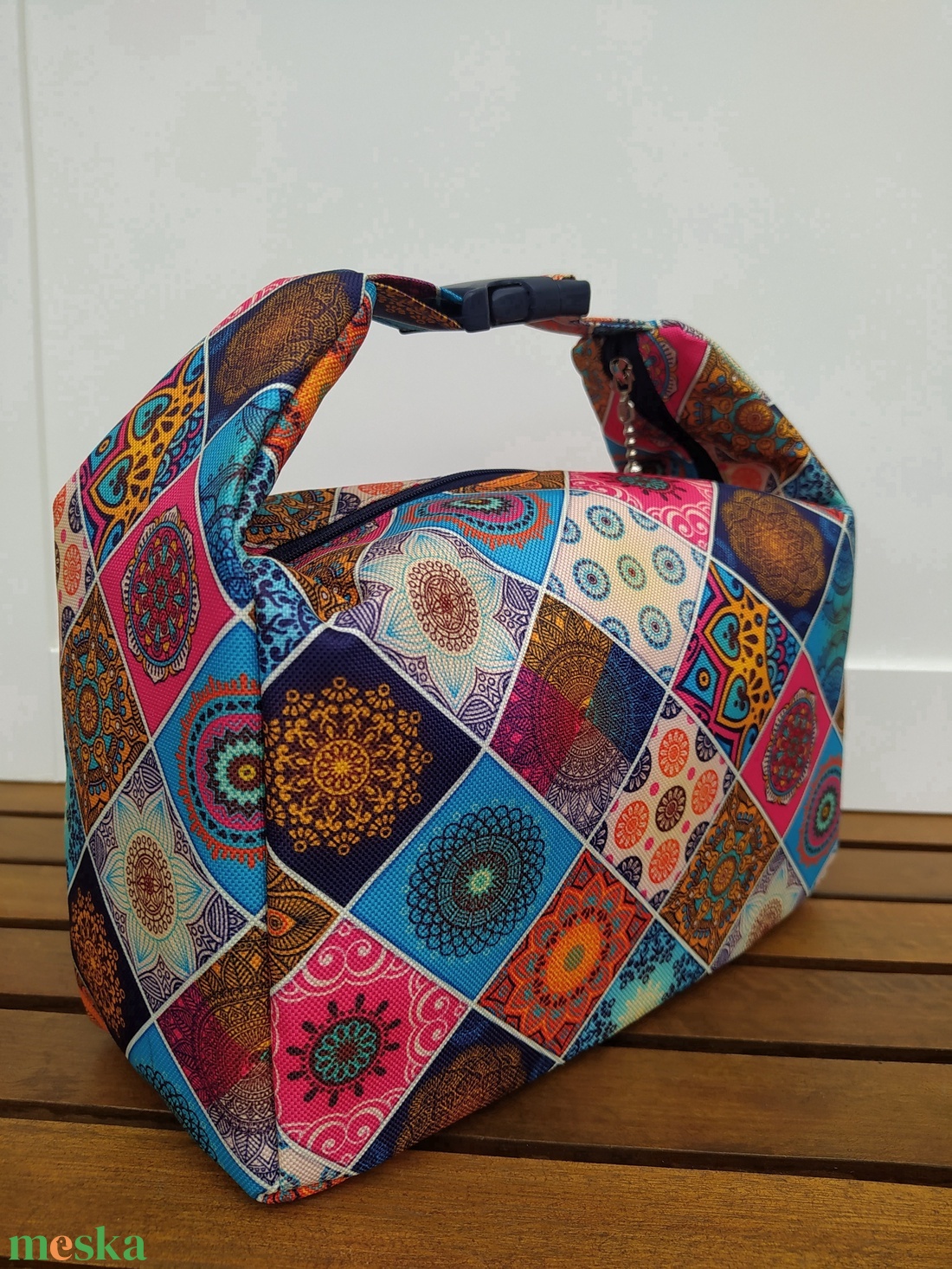 Csempemintás lunch bag - táska & tok - uzsonna- & ebéd tartó - ebéd tasak, doboz - Meska.hu