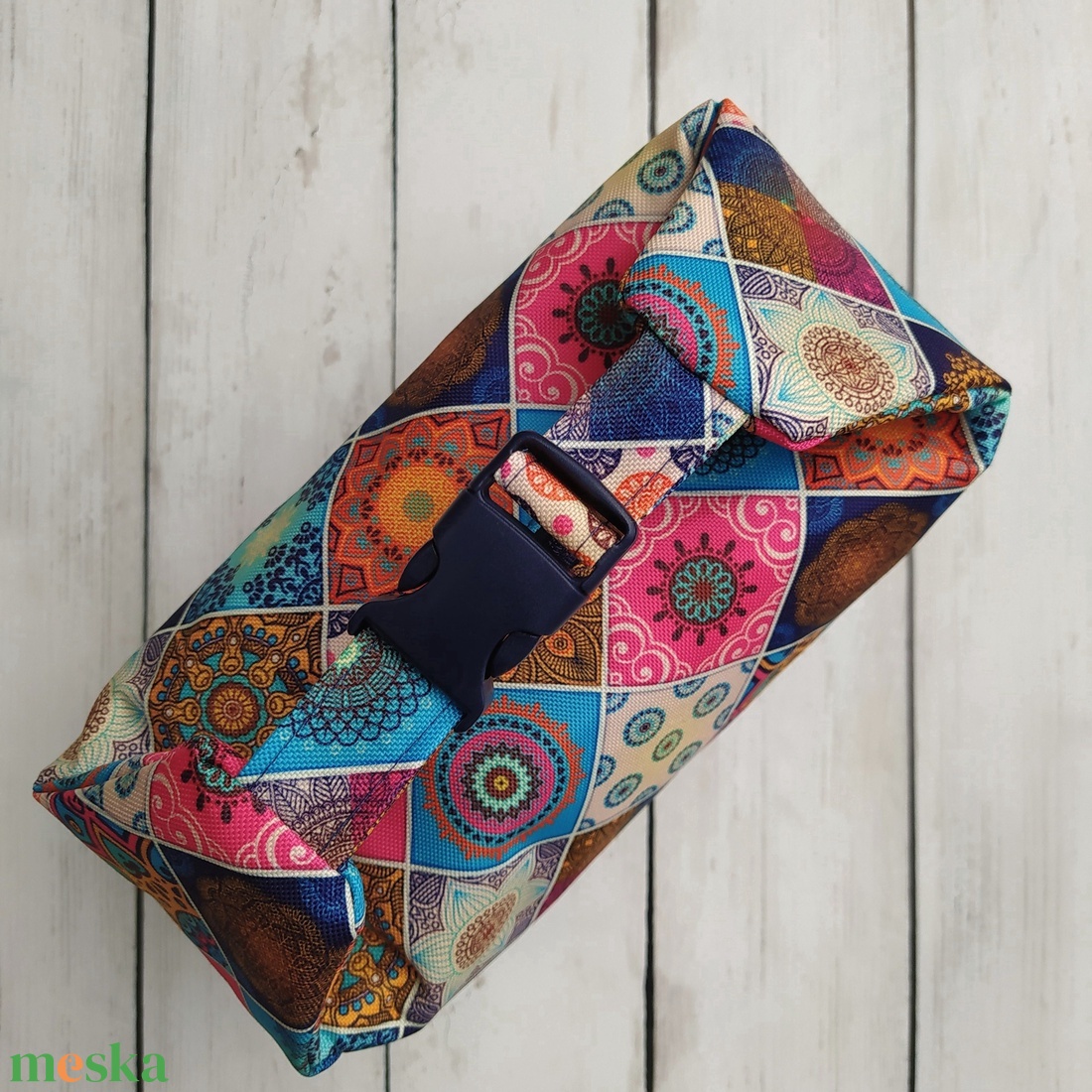 Csempemintás lunch bag - táska & tok - uzsonna- & ebéd tartó - ebéd tasak, doboz - Meska.hu