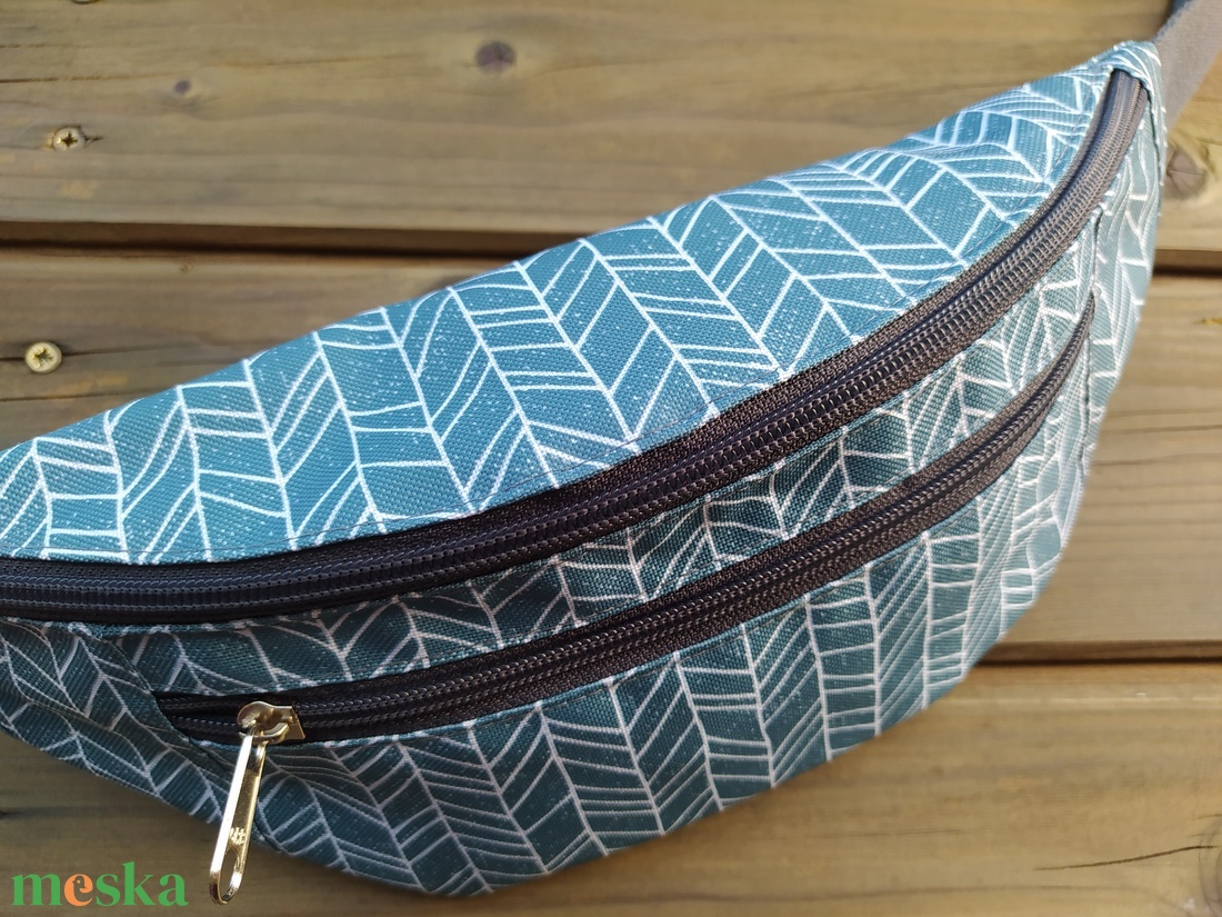 Kék-szürke övtáska  - táska & tok - övtáska - Meska.hu