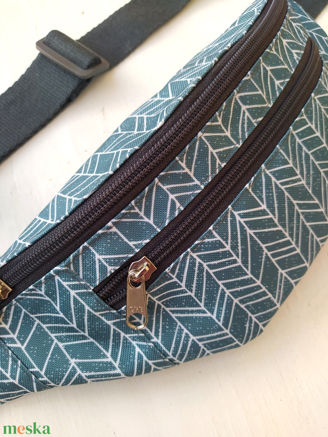 Kék-szürke övtáska  - táska & tok - övtáska - Meska.hu