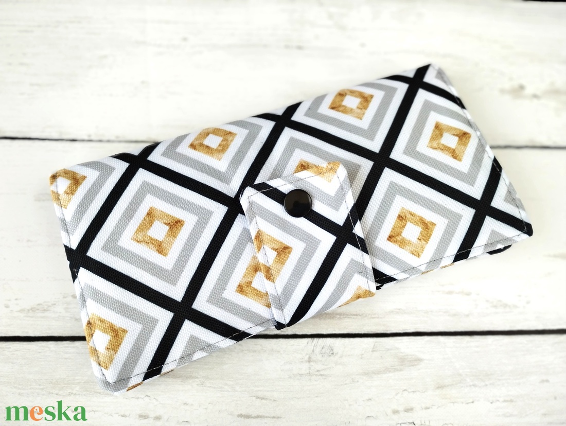 Geometriai mintás pénztárca - táska & tok - pénztárca & más tok - pénztárca - női pénztárca - Meska.hu