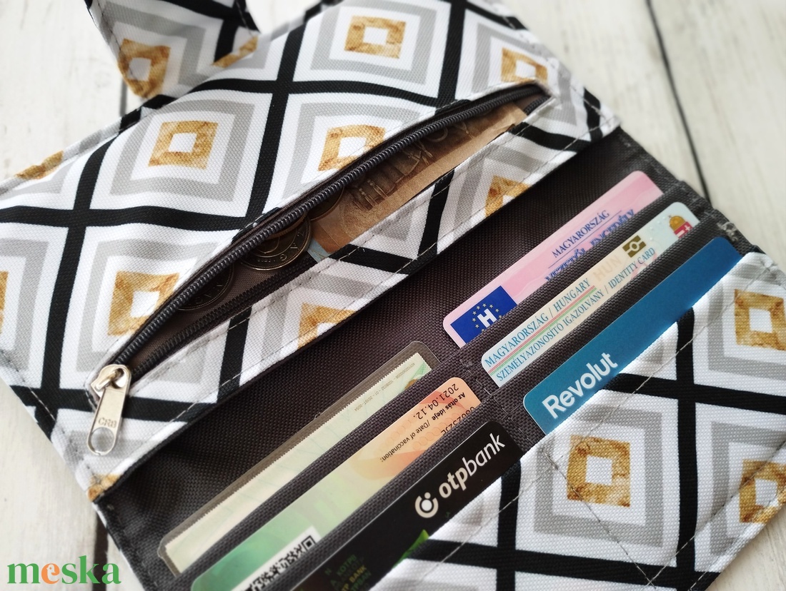 Geometriai mintás pénztárca - táska & tok - pénztárca & más tok - pénztárca - női pénztárca - Meska.hu