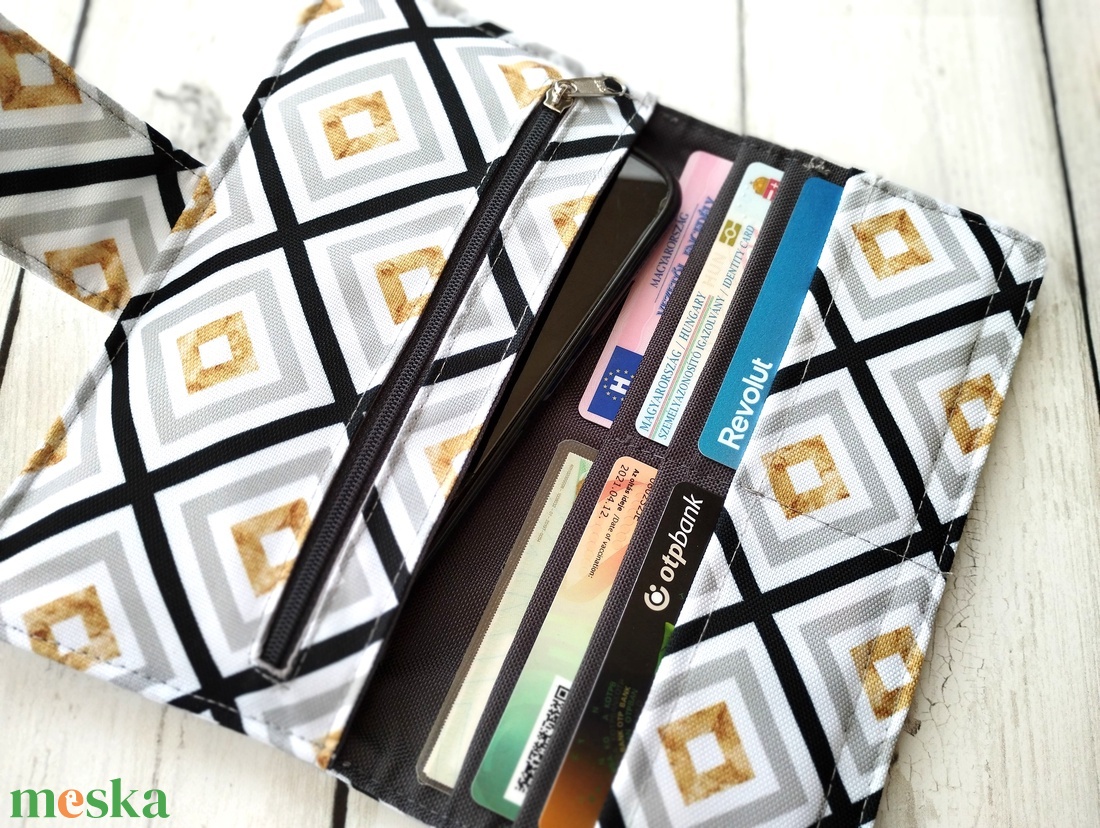Geometriai mintás pénztárca - táska & tok - pénztárca & más tok - pénztárca - női pénztárca - Meska.hu