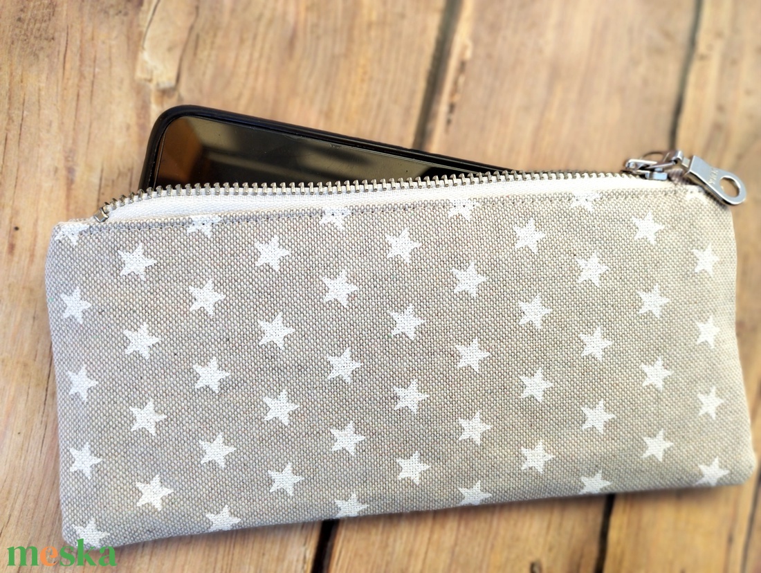 Csillagos vászon pénztárca/neszesszer - táska & tok - pénztárca & más tok - pénztárca - női pénztárca - Meska.hu