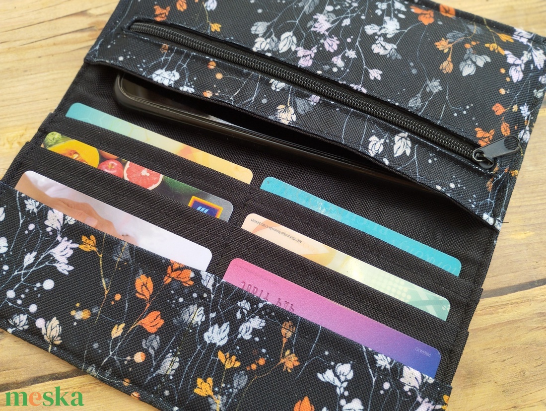 Virágos pénztárca - táska & tok - pénztárca & más tok - pénztárca - női pénztárca - Meska.hu
