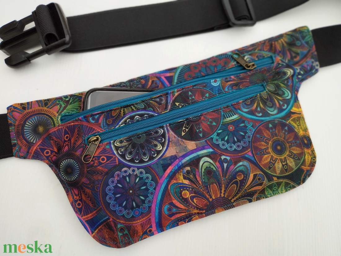 Mandalás futós övtáska  - táska & tok - övtáska - Meska.hu