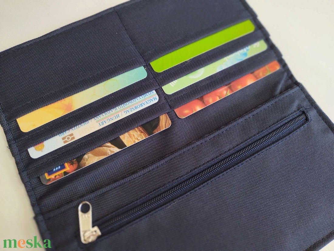 Sötétkék pénztárca - táska & tok - pénztárca & más tok - pénztárca - női pénztárca - Meska.hu