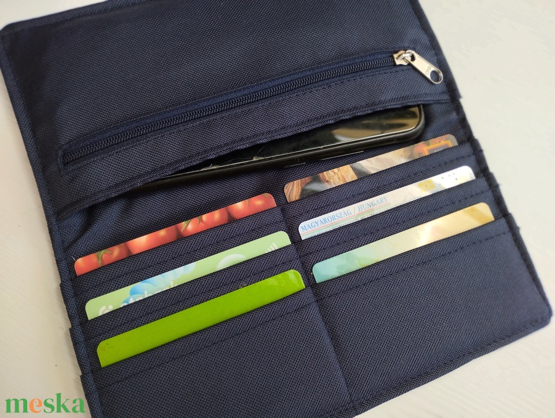 Sötétkék pénztárca - táska & tok - pénztárca & más tok - pénztárca - női pénztárca - Meska.hu