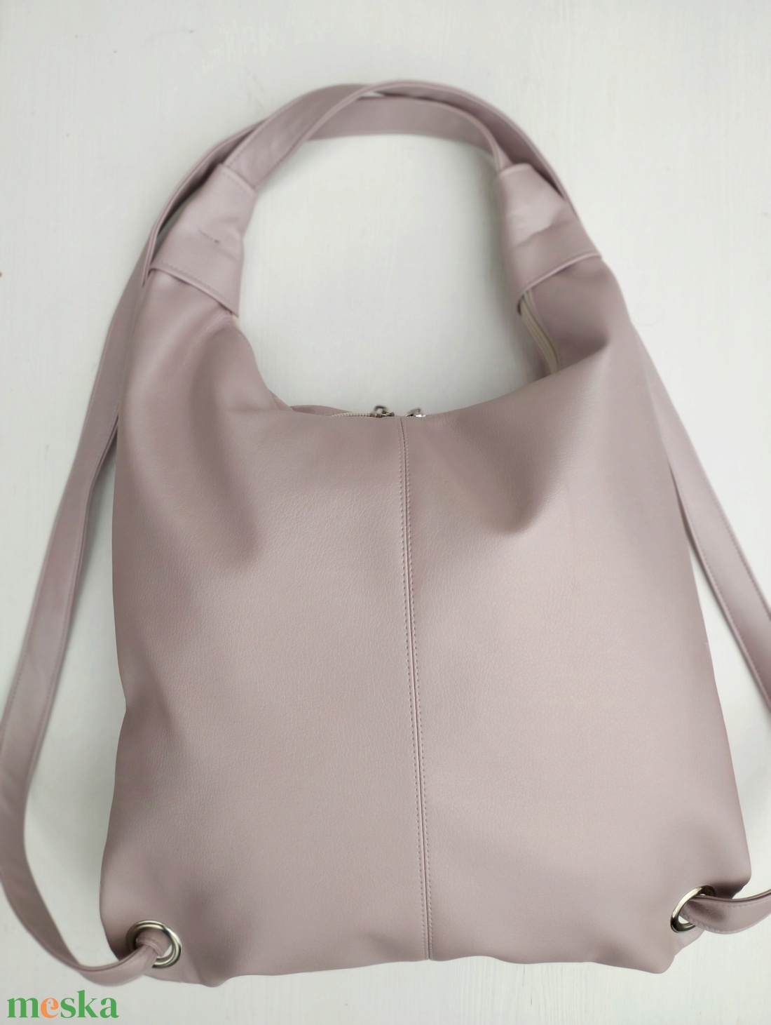 Púder rózsaszín/lila variálható hátizsák/válltáska - táska & tok - variálható táska - Meska.hu