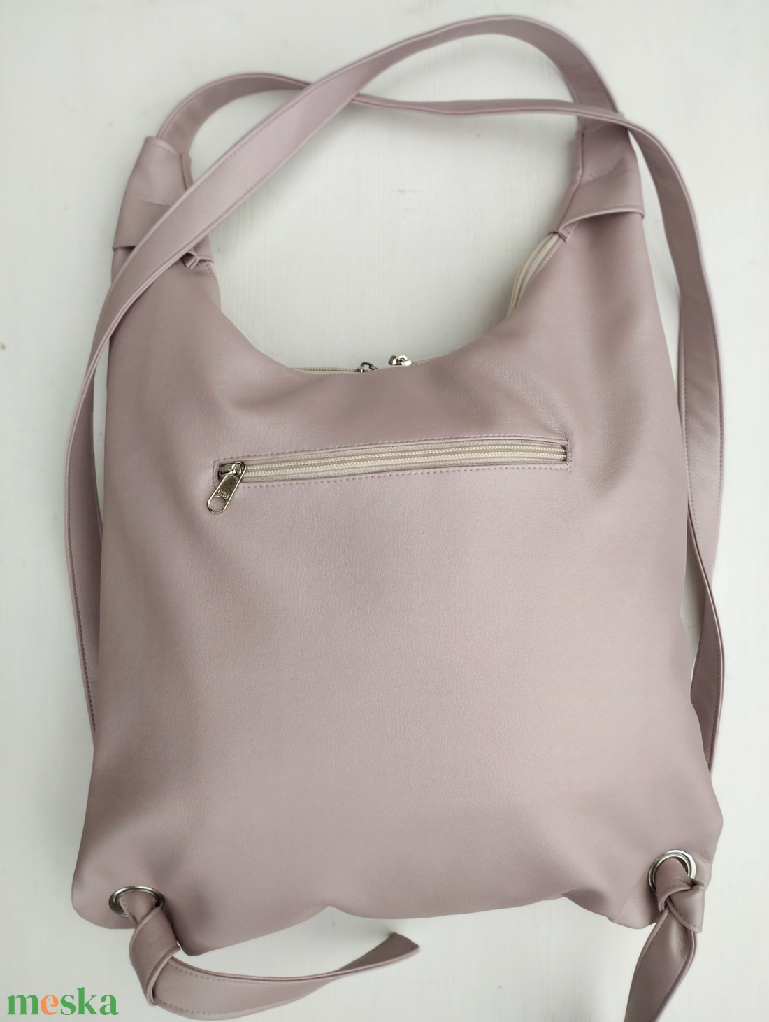 Púder rózsaszín/lila variálható hátizsák/válltáska - táska & tok - variálható táska - Meska.hu